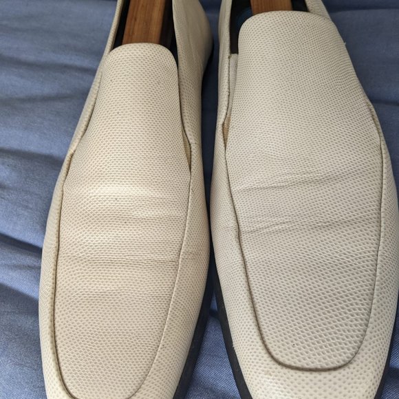 Cole-Haan G Series Pebbled Leather White Slip-On Dress Shoes main image 8